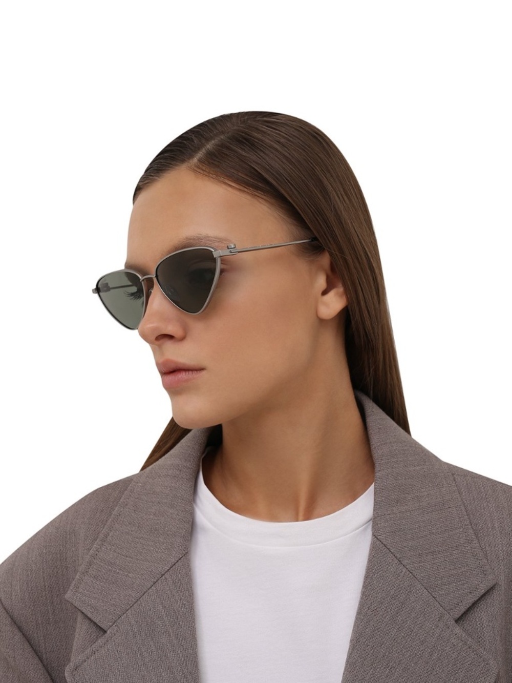 New Display Balenciaga Gunmetal BB0166S Sunglasses by Balenciaga